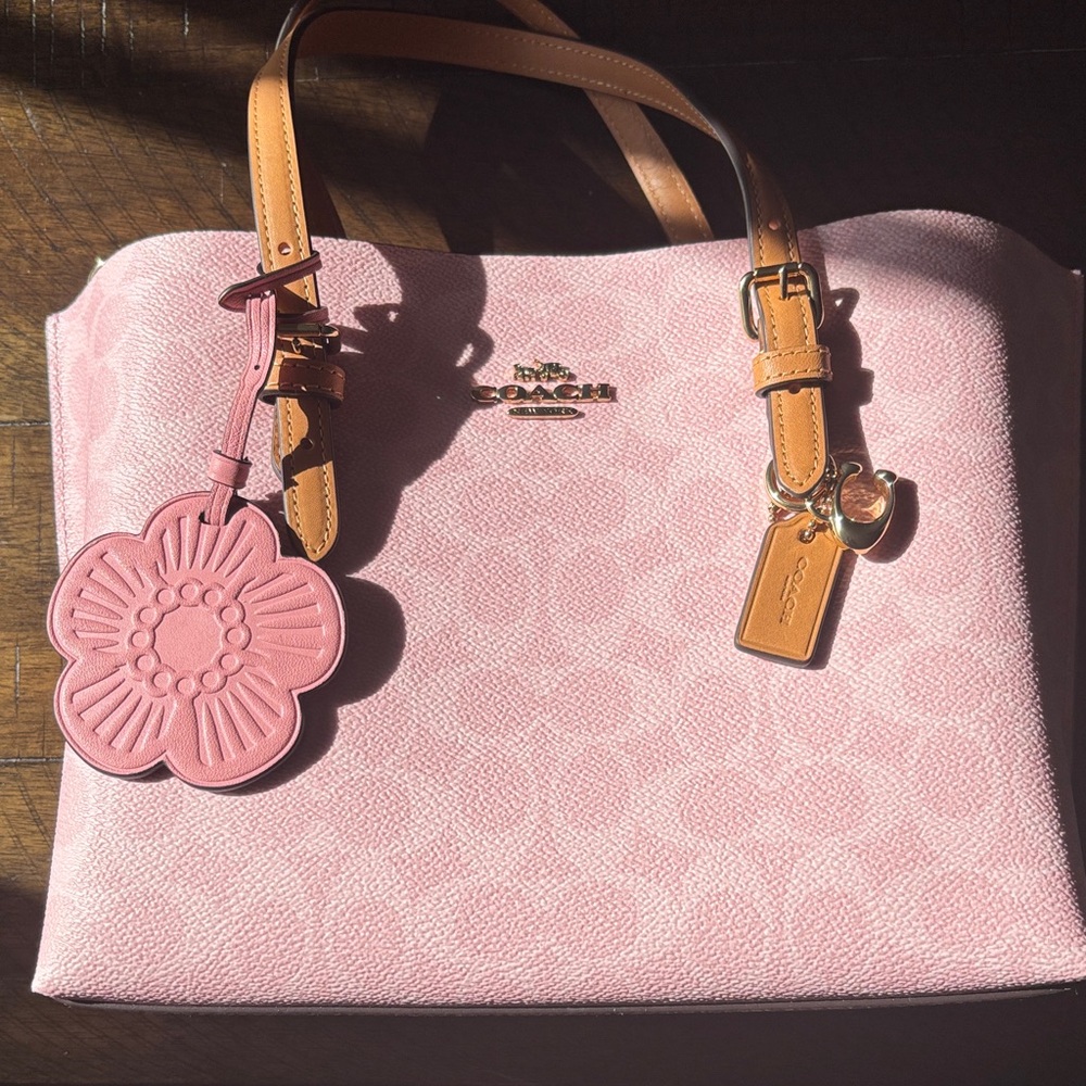 Powder Pink Coach Mollie Tote NWT - Picture 3 of 8